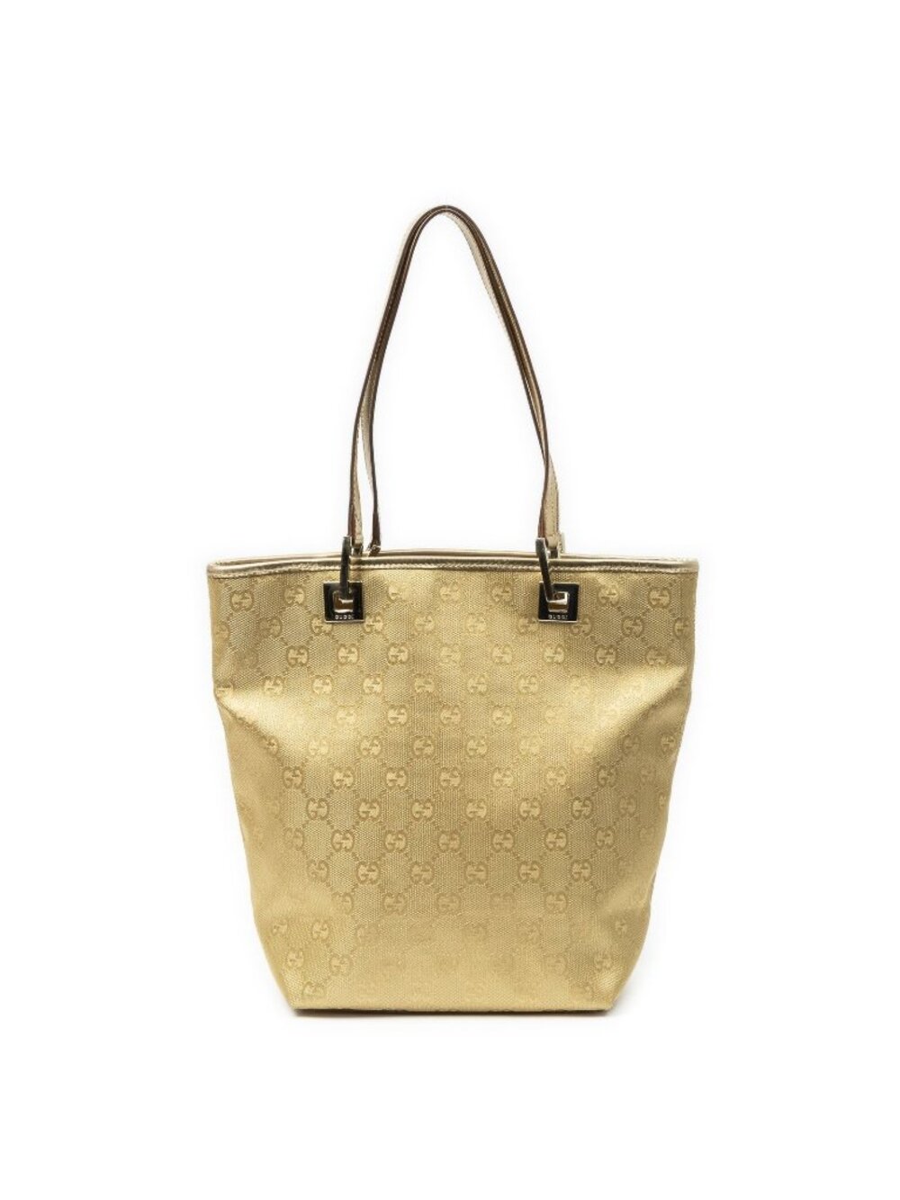Gucci Small Bucket Tote Gold GG Canvas